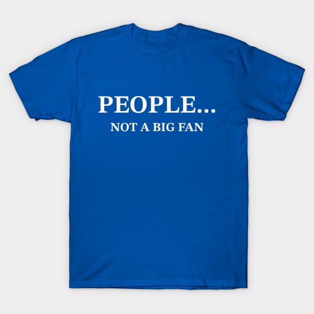 People... Not A Big Fan Sarcastic T-Shirt, Snarky Quote Tee for Casual Wear, Perfect Gift for Introverts and Humor Lovers T-Shirt by TeeGeek Boutique